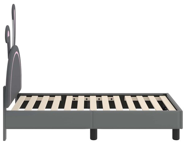 VidaXL Gyerekágy keret fejtámlával Világosszürke 70 x 140 cm PU