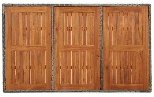 Polyrattan Kerti Étkezőgarnitúra - 7 részes - Szürke