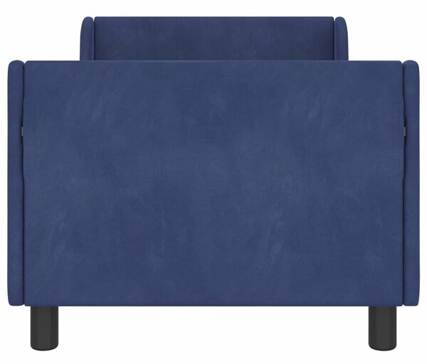 VidaXL Gyerekágy kerettel Rendőrségi kék 80 x 160 cm Bársony