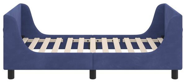 VidaXL Gyerekágy kerettel Rendőrségi kék 80 x 160 cm Bársony