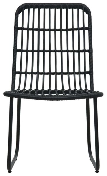 Polyrattan Kültéri Étkezőgarnitúra - 7 részes - Fekete