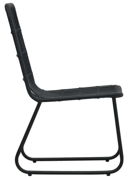 Polyrattan Kültéri Étkezőgarnitúra - 7 részes - Fekete