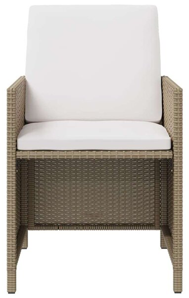 Kerti Étkezőgarnitúra - Polyrattan - Bézs - 5 részes