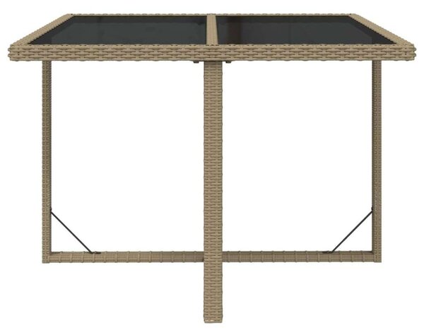 Kerti Étkezőgarnitúra - Polyrattan - Bézs - 5 részes