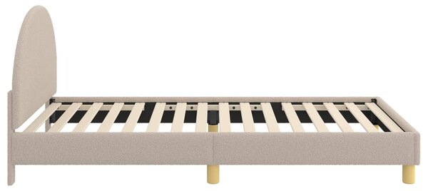 VidaXL Gyerekágy kerettel fejtámlával Világosszürke 80x200 cm Bouclé