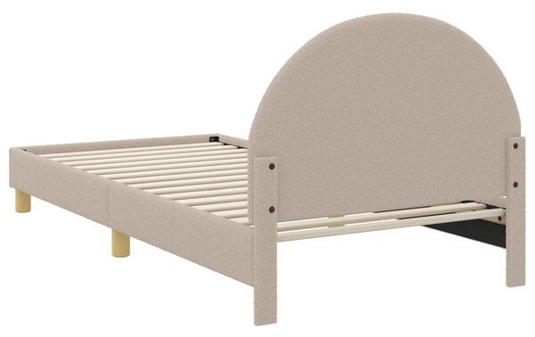 VidaXL Gyerekágy kerettel fejtámlával Világosszürke 80x200 cm Bouclé
