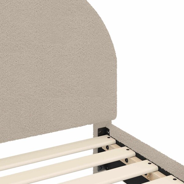 VidaXL Gyerekágy kerettel fejtámlával Világosszürke 80x200 cm Bouclé