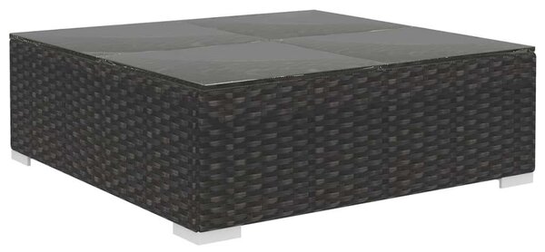 Polyrattan Kerti Bútorszett - 10 részes - Fekete