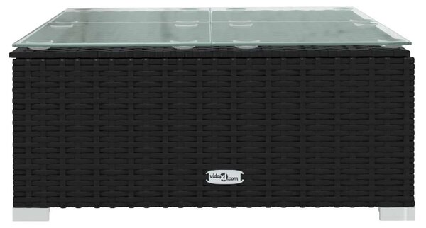VidaXL Polyrattan Kerti Ülőgarnitúra - 9 részes - Fekete