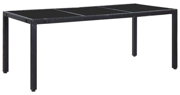VidaXL Kültéri Polyrattan Étkezőgarnitúra - 9 részes - Fekete