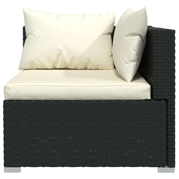 VidaXL Polyrattan Kerti Ülőgarnitúra - 9 részes - Fekete