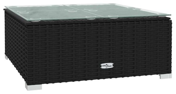 VidaXL Polyrattan Kerti Ülőgarnitúra - 9 részes - Fekete