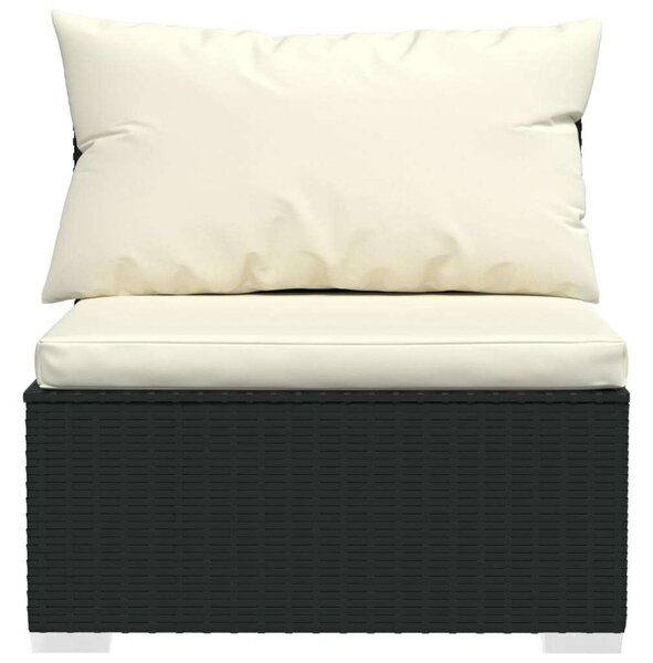 VidaXL Polyrattan Kerti Ülőgarnitúra - 9 részes - Fekete