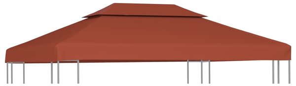 Terrakotta kétszintes pavilon tetőponyva 310 g/m² 4 x 3 m