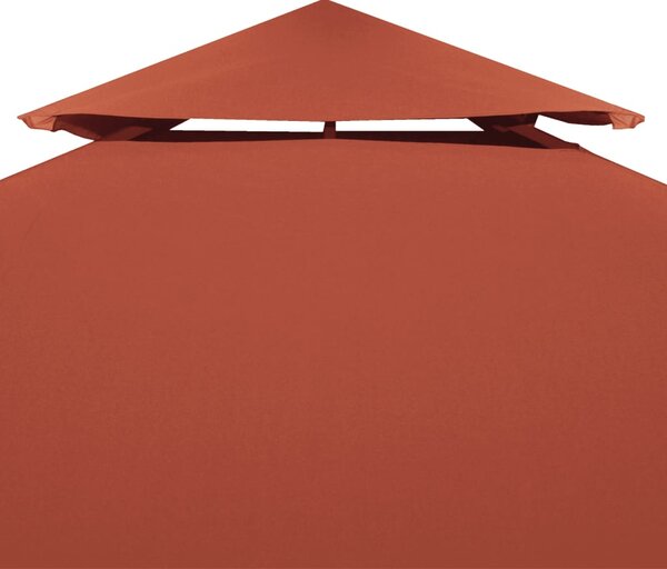 Terrakotta kétszintes pavilon tetőponyva 310 g/m² 3 x 3 m