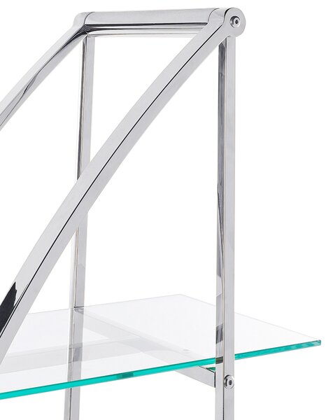 Négyszintes polcos elem HOLLOW Fém 175 cm Ezüst