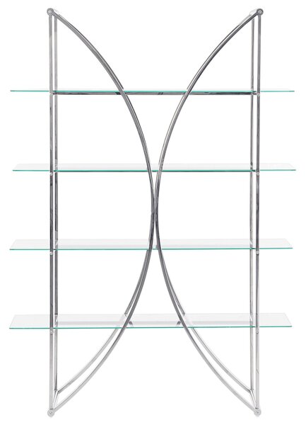 Négyszintes polcos elem HOLLOW Fém 175 cm Ezüst