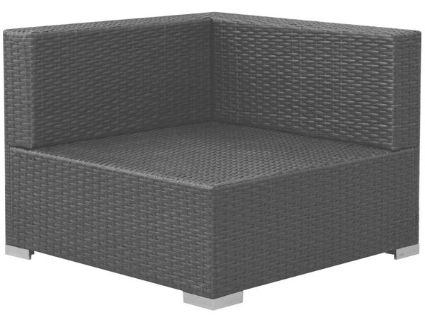 RelaxDays - 3 részes Polyrattan Kerti Bútorszett - Fekete