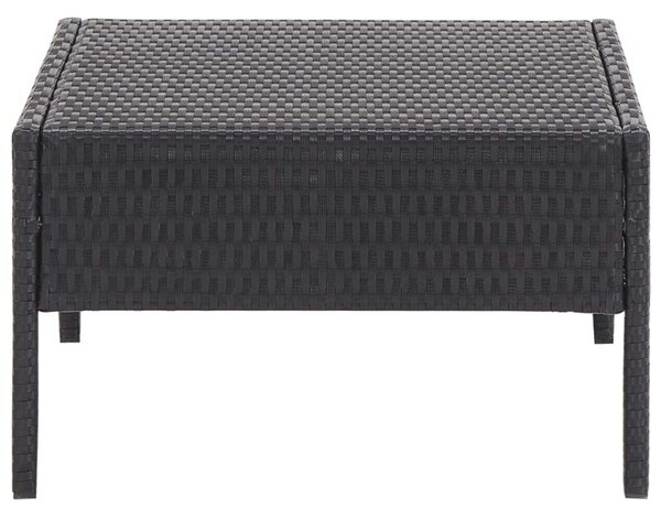 VidaXL - 5 részes Kerti Kanapé Szett - Fekete Polyrattan