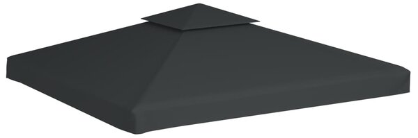 Sötétszürke csere pavilon ponyvatető 310 g/m² 3 x 3 m