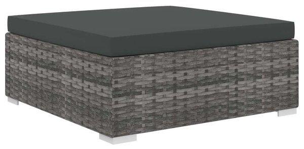 VidaXL 5-részes szürke polyrattan kerti bútorszett párnákkal