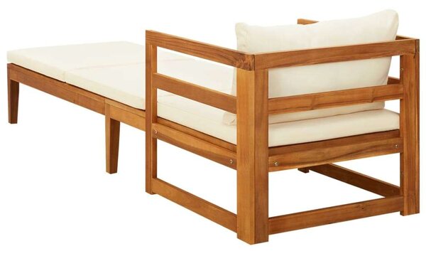VidaXL Akácfa Napozóágy - 202x68x60 cm