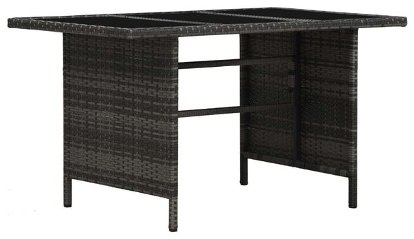 VidaXL 3-részes szürke polyrattan kerti bútorgarnitúra párnákkal