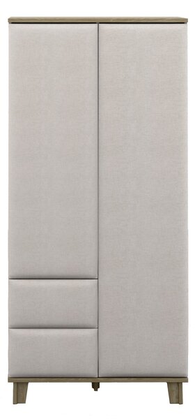 Gardróbszekrény Evarveru 100, Laminált forgácslap, 217x100x50cm, Rózsaszín