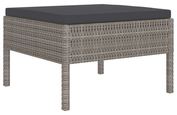 Polyrattan Kerti Bútorszett - 4 részes - Szürke