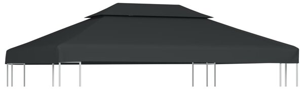 Antracitszürke kétszintes pavilon tetőponyva 310 g/m² 4 x 3 m