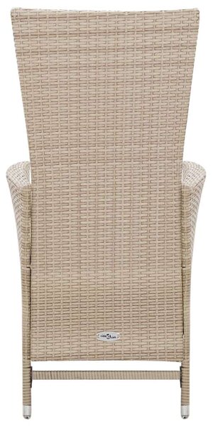 VidaXL Polyrattan Étkezőgarnitúra - 7 részes - Bézs