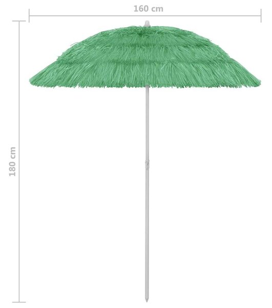 VidaXL Hawaii Strandnapernyő - Zöld - 180 cm