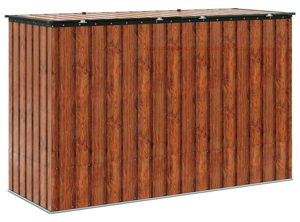 VidaXL Kerti Tároló Doboz Barna 214 x 82 x 132 cm Acél