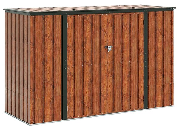 VidaXL Kerti Tároló Doboz Barna 214 x 82 x 132 cm Acél