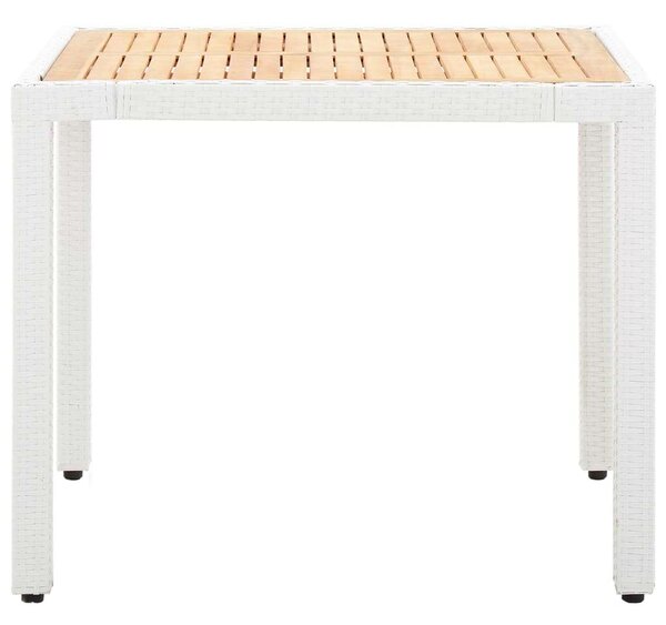 VidaXL Polyrattan Étkezőgarnitúra - Fehér - 5 részes