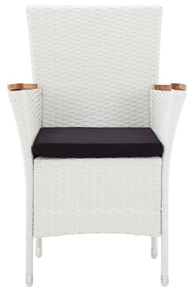 VidaXL Polyrattan Étkezőgarnitúra - Fehér - 5 részes