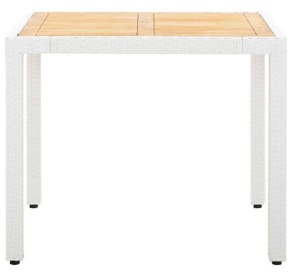 VidaXL Polyrattan Étkezőgarnitúra - Fehér - 5 részes