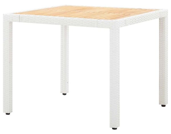 VidaXL Polyrattan Étkezőgarnitúra - Fehér - 5 részes
