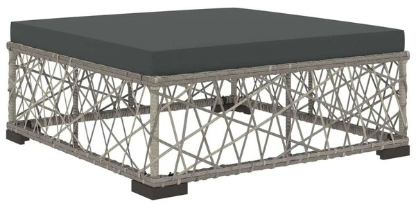 5 Részes Polyrattan Kerti Bútorszett - Szürke