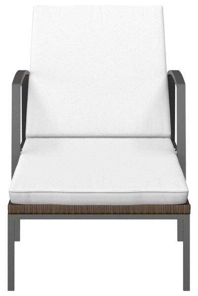RelaxDays - Polyrattan Napozóágy - Barna - 195cm