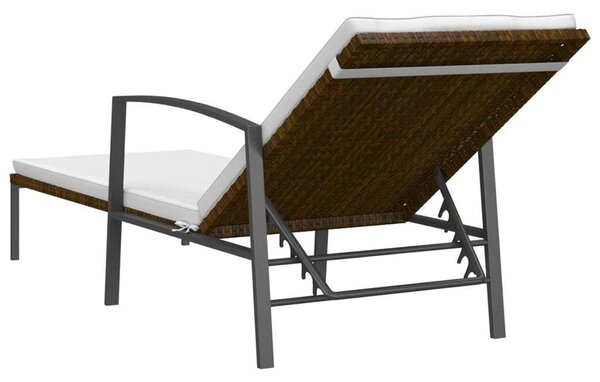 RelaxDays - Polyrattan Napozóágy - Barna - 195cm