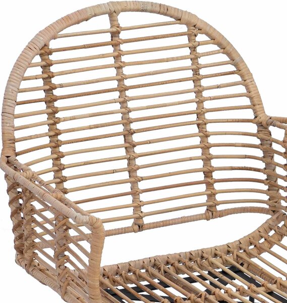 VidaXL Étkezőszék 2 pcs Természetes 57 x 54.5 x 85 cm Rattan és Vas