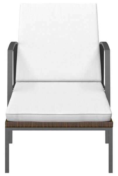 RelaxDays - Polyrattan Napozóágy - Barna - 195cm