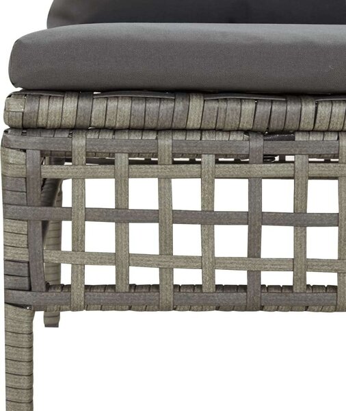 VidaXL 6 részes szürke polyrattan kerti ülőgarnitúra párnákkal