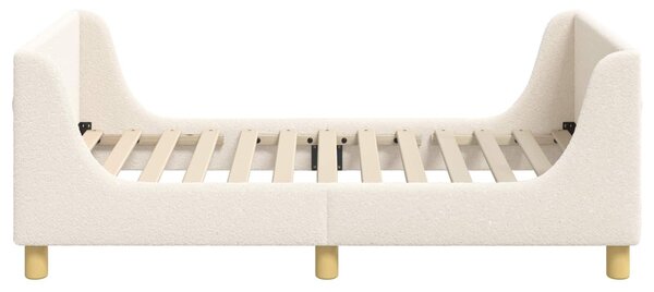 VidaXL Gyerekágy kerettel fejtámlával Krém 80 x 160 cm Juh Gyapjú