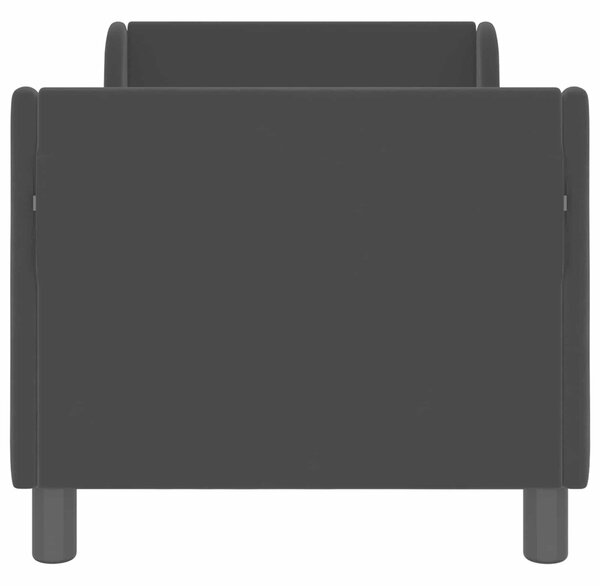 VidaXL Gyerekágy keret fejtámlával Fekete 70 x 140 cm Bársony