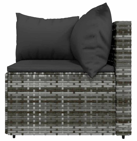VidaXL Polyrattan Kerti Ülőgarnitúra - 3 részes - Szürke