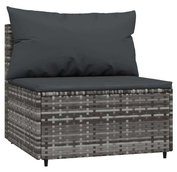 VidaXL Polyrattan Kerti Ülőgarnitúra - 3 részes - Szürke