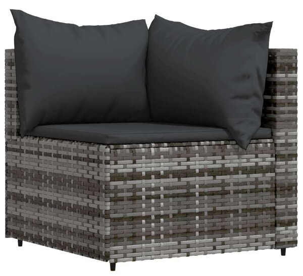VidaXL Polyrattan Kerti Ülőgarnitúra - 3 részes - Szürke