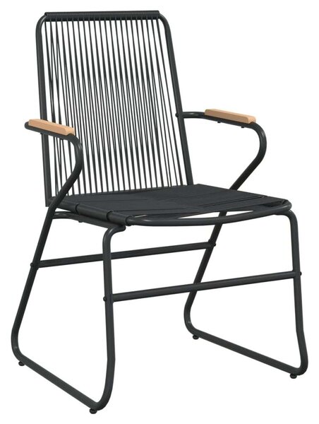 7 részes fekete pvc rattan kerti étkezőgarnitúra